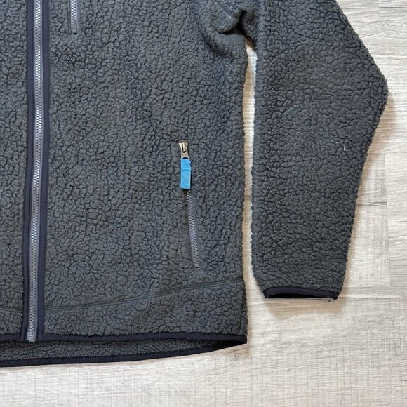 Patagonia Worn Wear Men's Retro Pile Solid Shearling Full Zip Jacket XL Gray - Picture 3 of 9